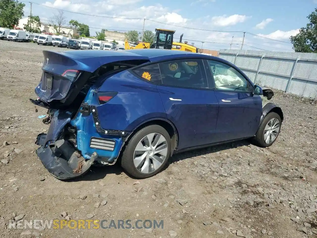 3 Photograph of a damaged car 7SAYGAEEXRF983702 TESLA MODEL Y 2024