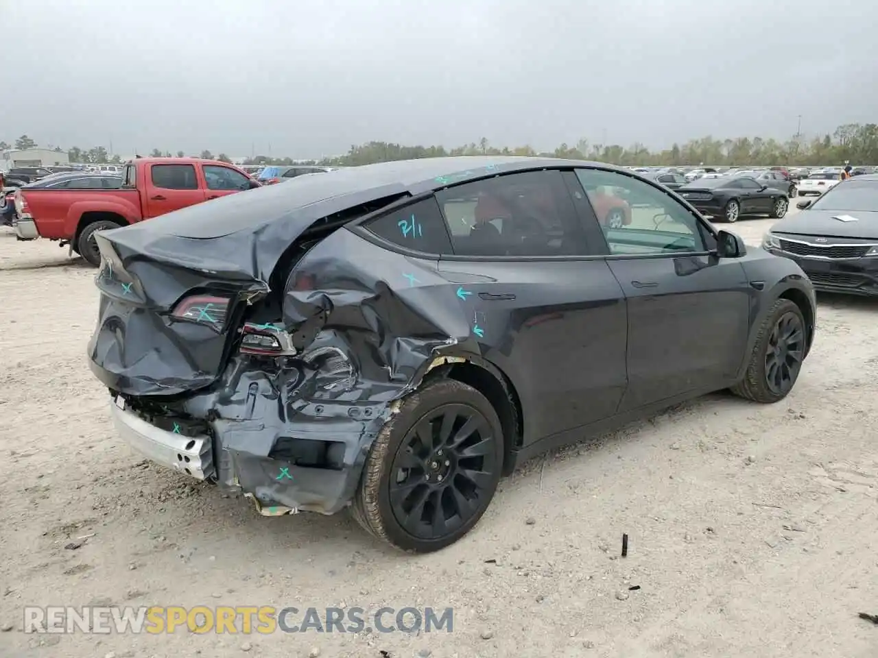 3 Photograph of a damaged car 7SAYGDED0RF044759 TESLA MODEL Y 2024