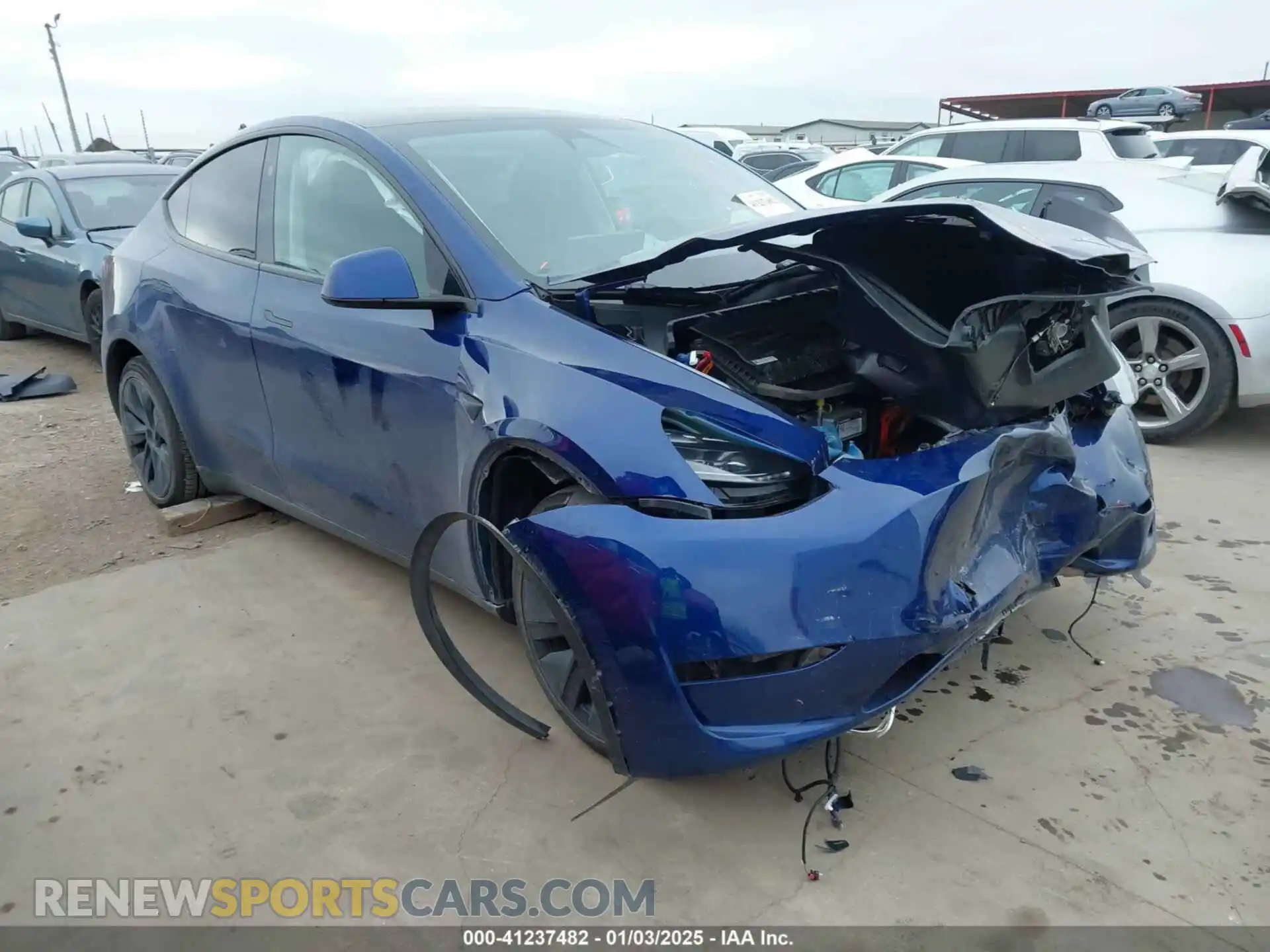 1 Photograph of a damaged car 7SAYGDED1RA308245 TESLA MODEL Y 2024