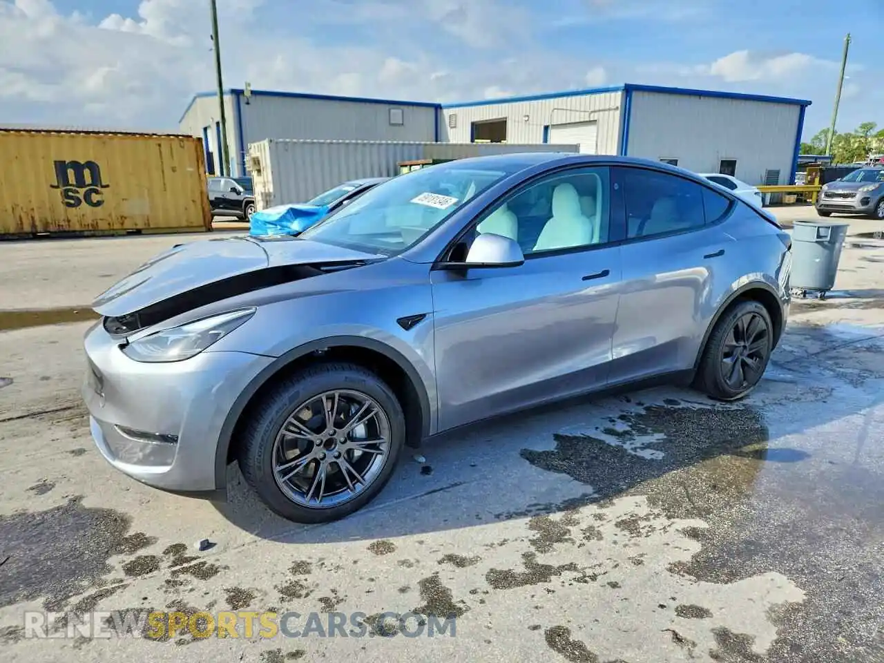 1 Photograph of a damaged car 7SAYGDED1RA313347 TESLA MODEL Y 2024