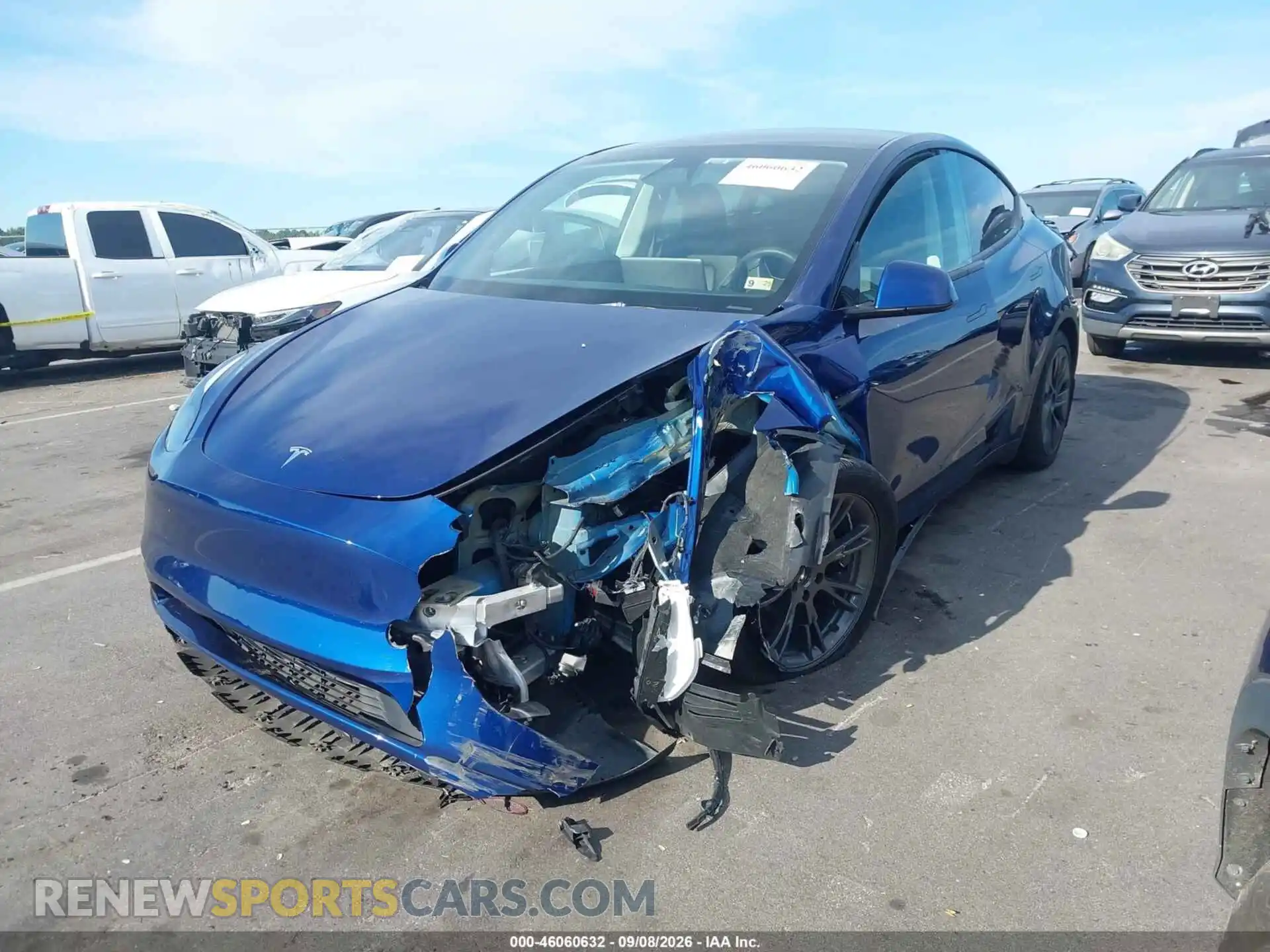 2 Фотография поврежденного автомобиля 7SAYGDED1RF191950 TESLA MODEL Y 2024