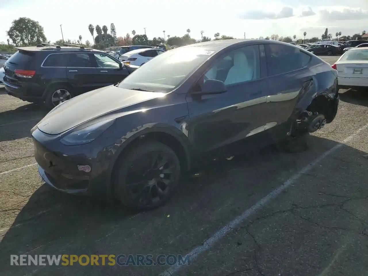 1 Photograph of a damaged car 7SAYGDED2RF055374 TESLA MODEL Y 2024