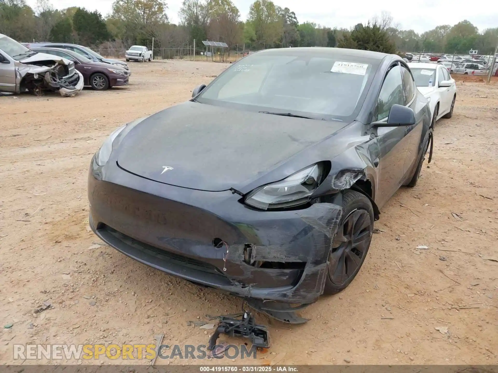 2 Photograph of a damaged car 7SAYGDED3RA303113 TESLA MODEL Y 2024