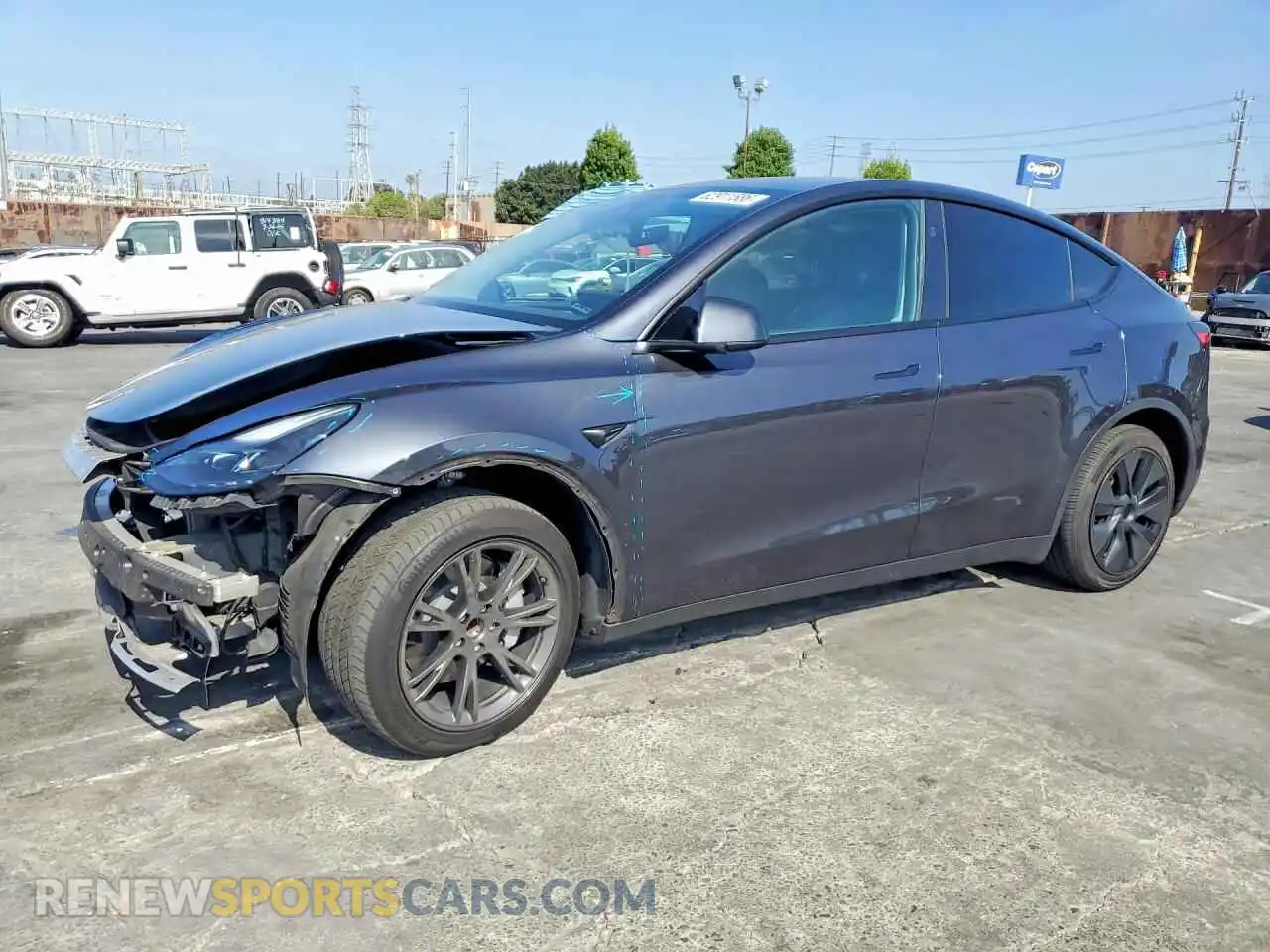 1 Photograph of a damaged car 7SAYGDED3RF102444 TESLA MODEL Y 2024