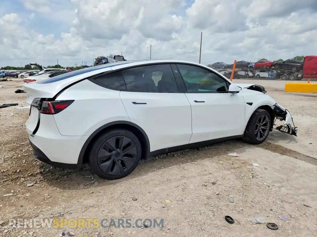 3 fotografías del automóvil dañado 7SAYGDED3RF195255 TESLA MODEL Y 2024