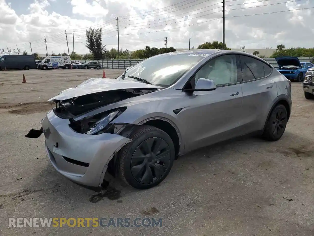 1 Photograph of a damaged car 7SAYGDED4RA321930 TESLA MODEL Y 2024