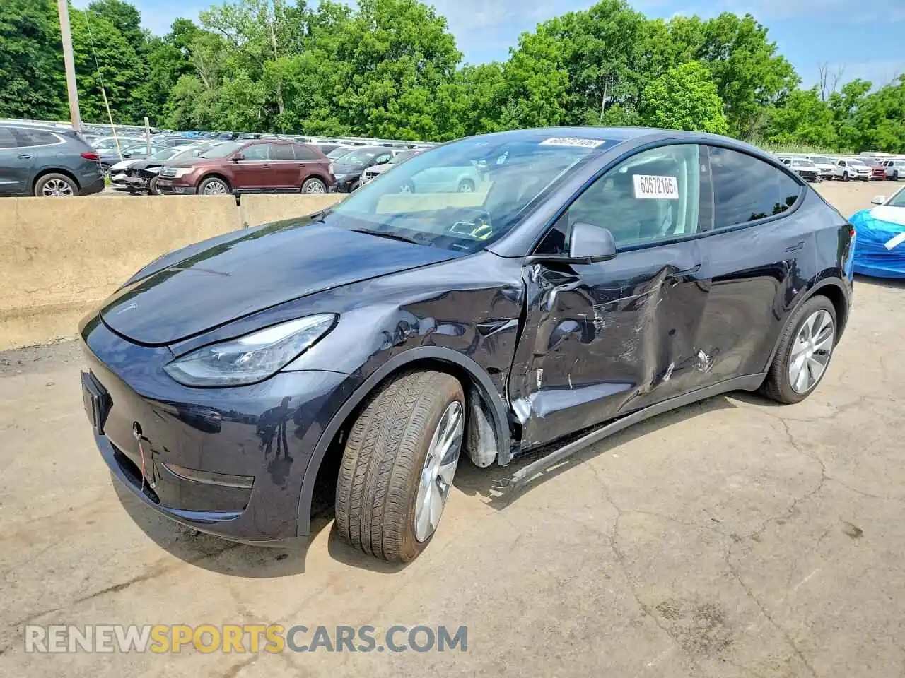 1 Photograph of a damaged car 7SAYGDED4RF027866 TESLA MODEL Y 2024