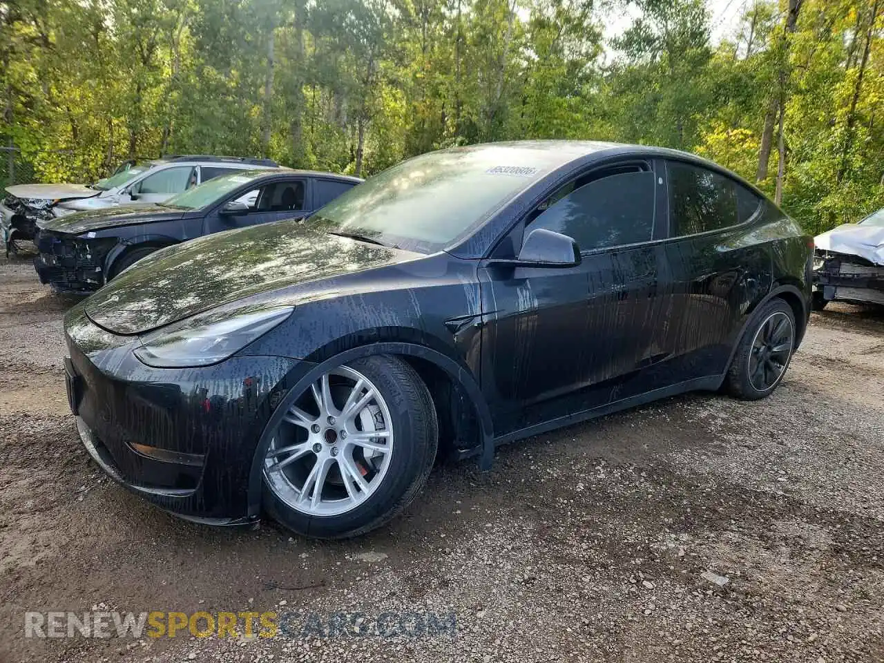 1 Photograph of a damaged car 7SAYGDED4RF993649 TESLA MODEL Y 2024