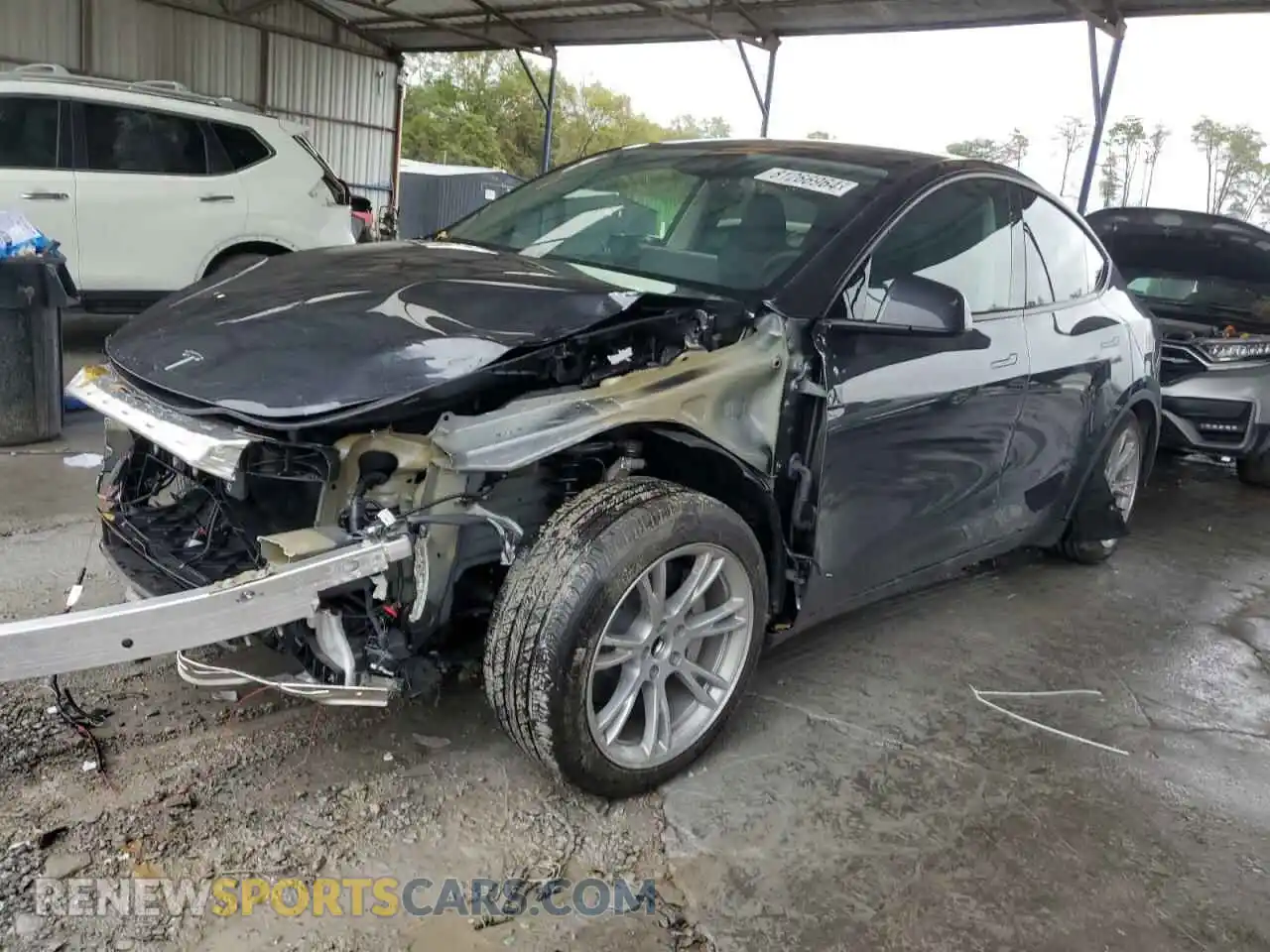 1 Photograph of a damaged car 7SAYGDED5RF043378 TESLA MODEL Y 2024