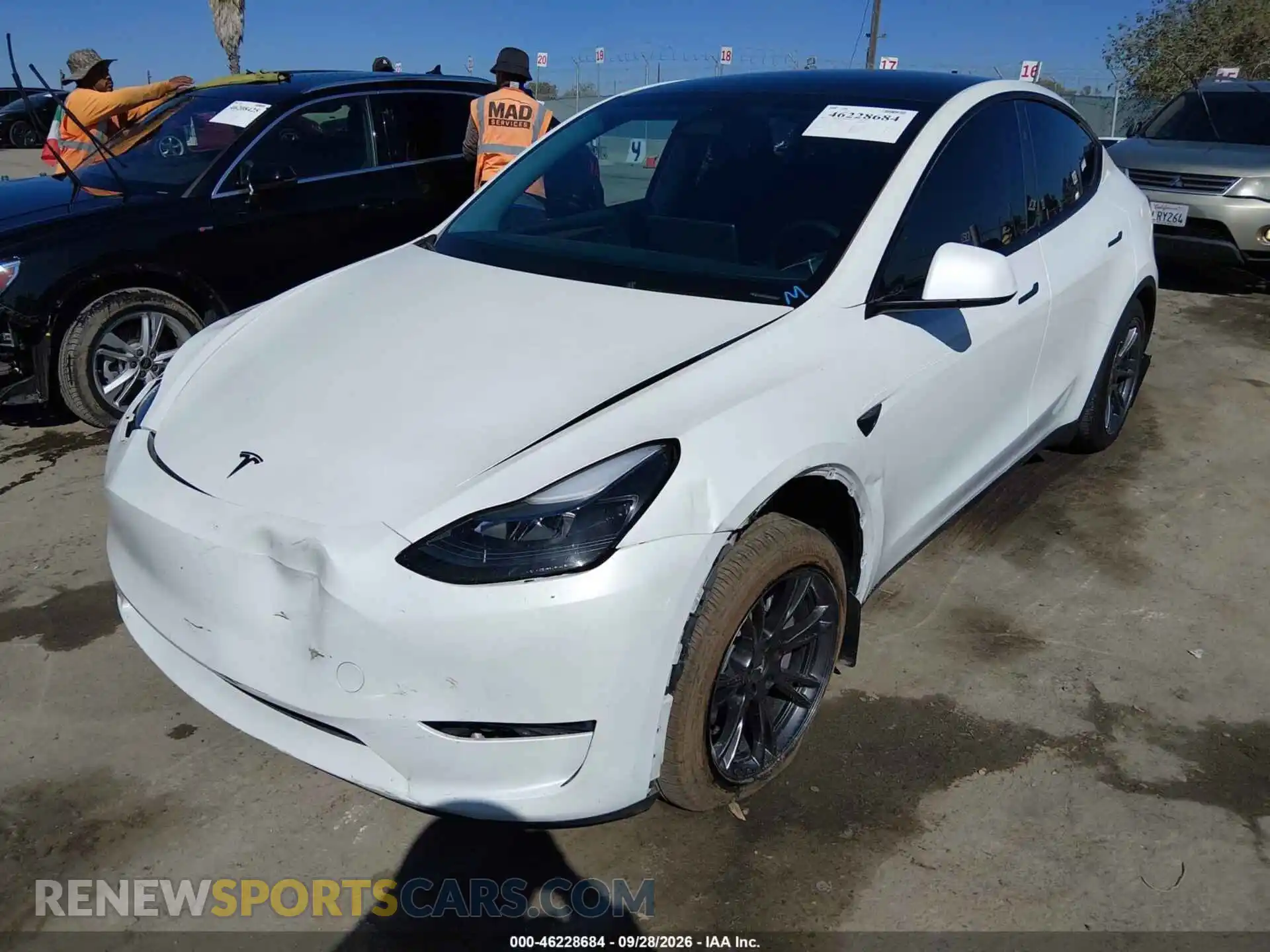 2 fotografías del automóvil dañado 7SAYGDED5RF170650 TESLA MODEL Y 2024