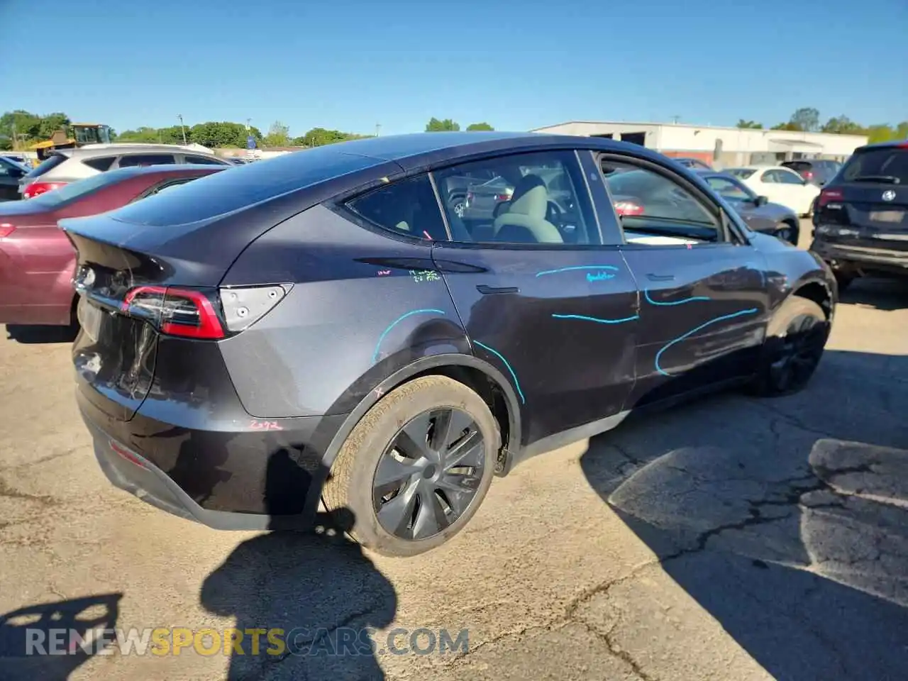 3 Photograph of a damaged car 7SAYGDED5RF179011 TESLA MODEL Y 2024