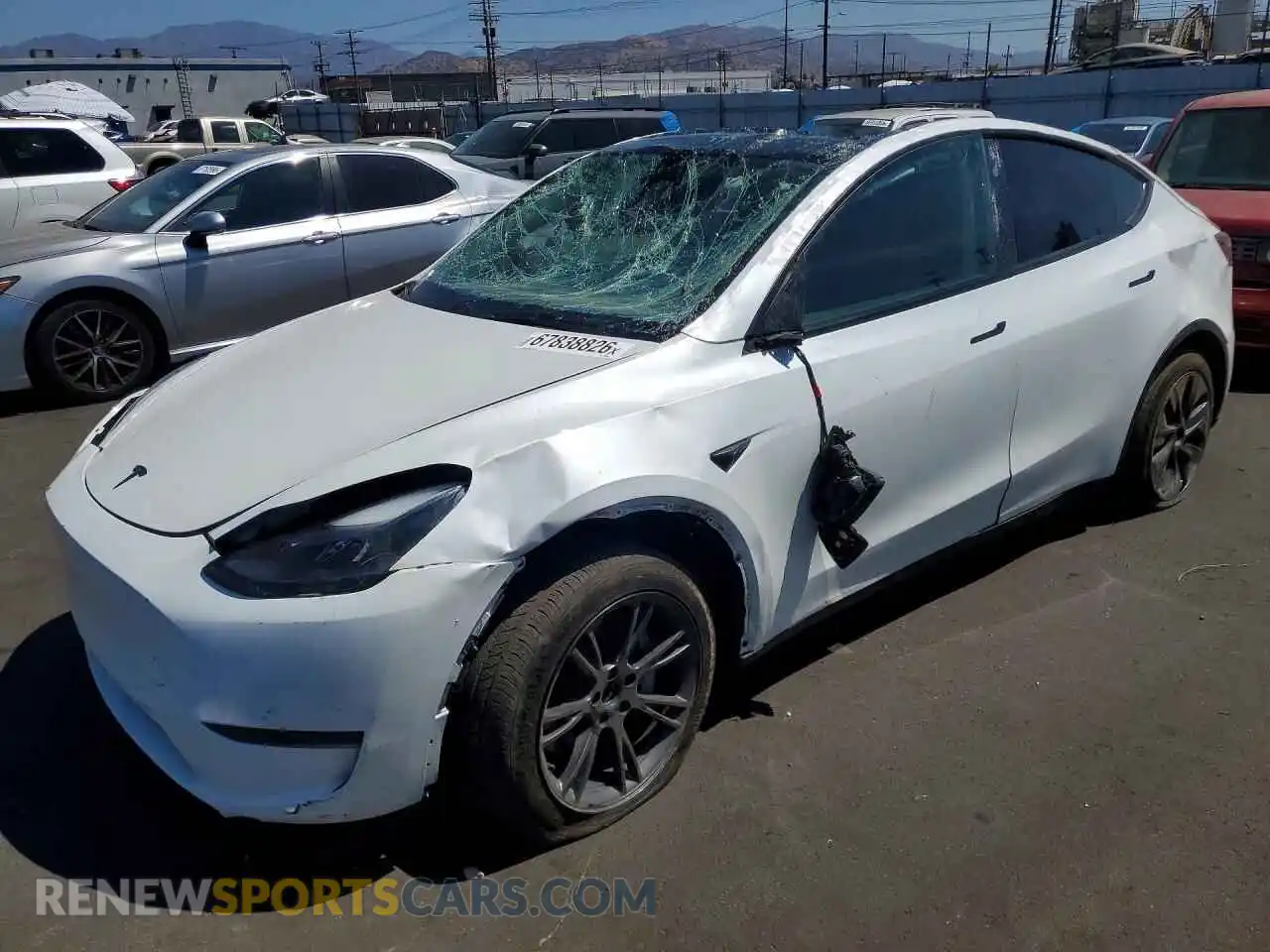 1 Photograph of a damaged car 7SAYGDED5RF182703 TESLA MODEL Y 2024