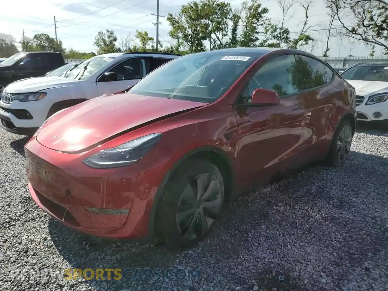1 Photograph of a damaged car 7SAYGDED6RF092394 TESLA MODEL Y 2024