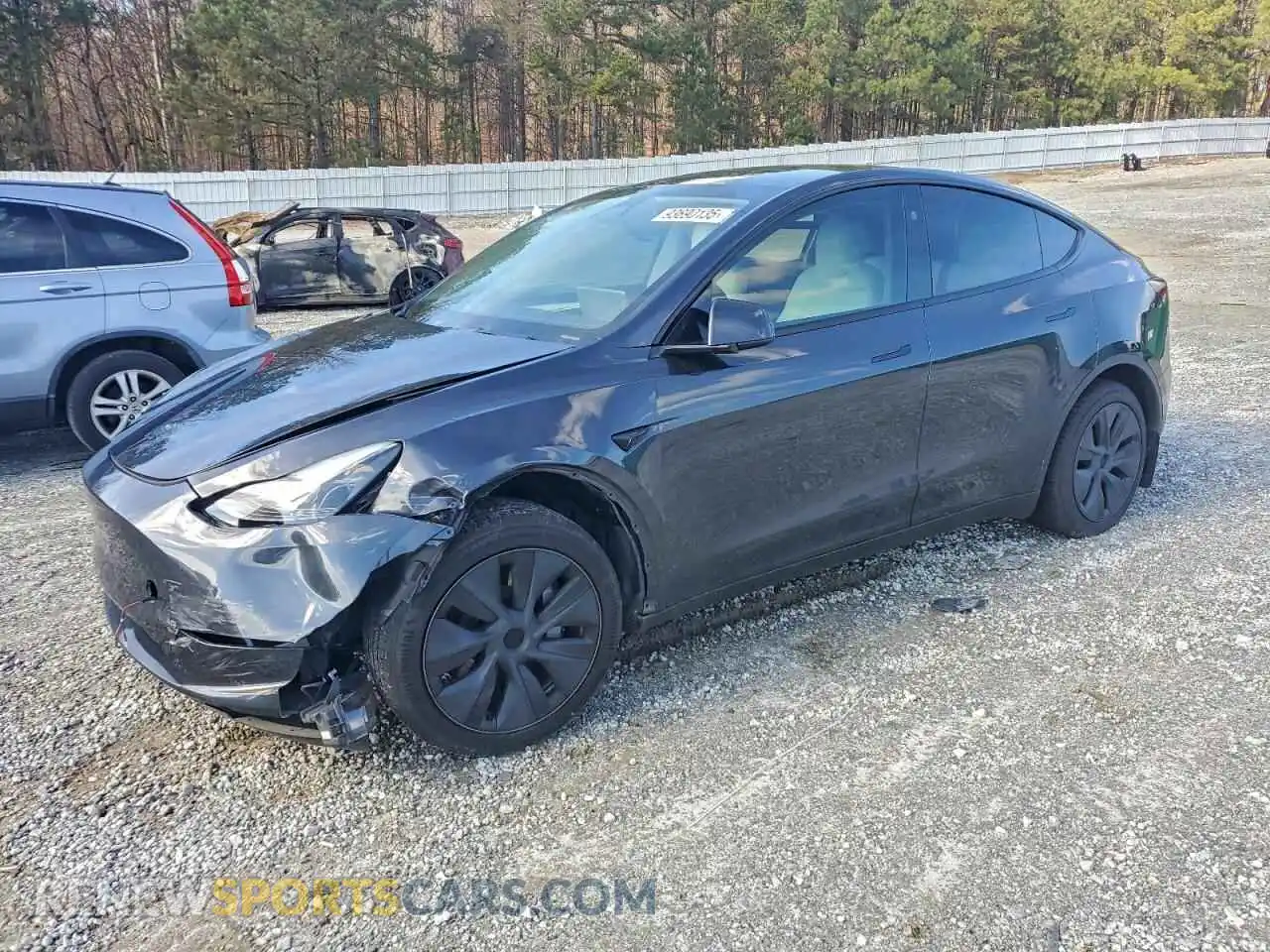 1 Photograph of a damaged car 7SAYGDED6RF104477 TESLA MODEL Y 2024
