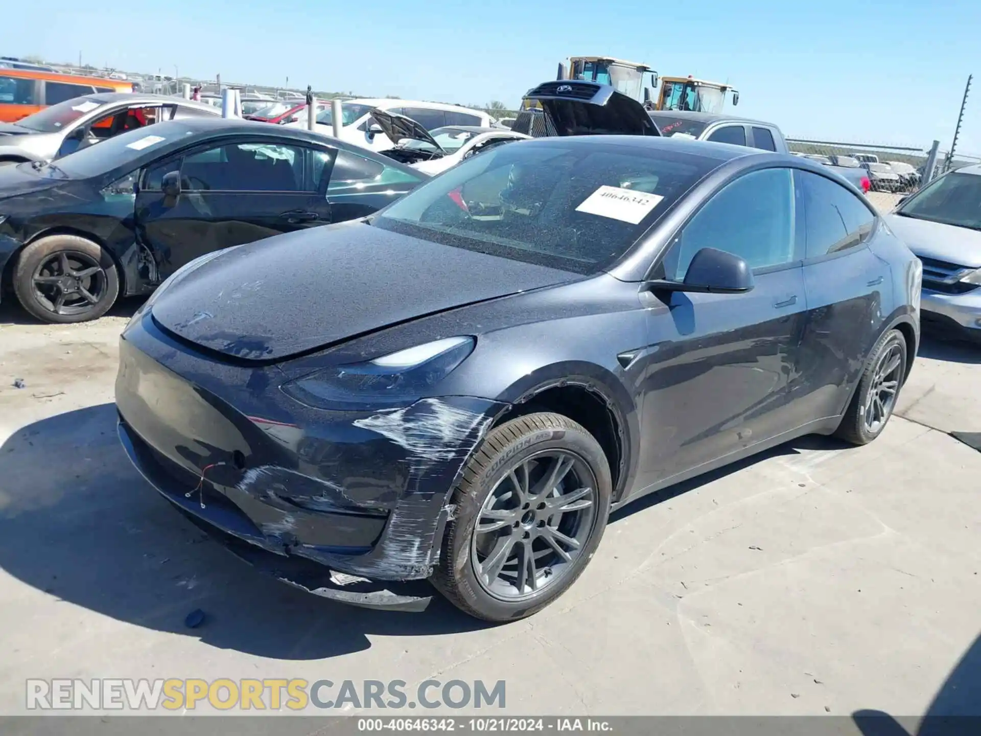 2 Photograph of a damaged car 7SAYGDED6RF158281 TESLA MODEL Y 2024