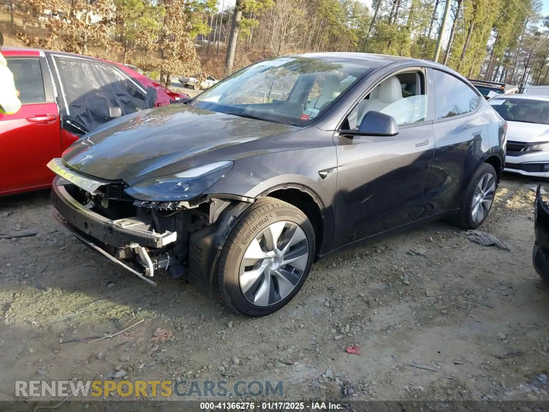 2 fotografías del automóvil dañado 7SAYGDED7RF011175 TESLA MODEL Y 2024