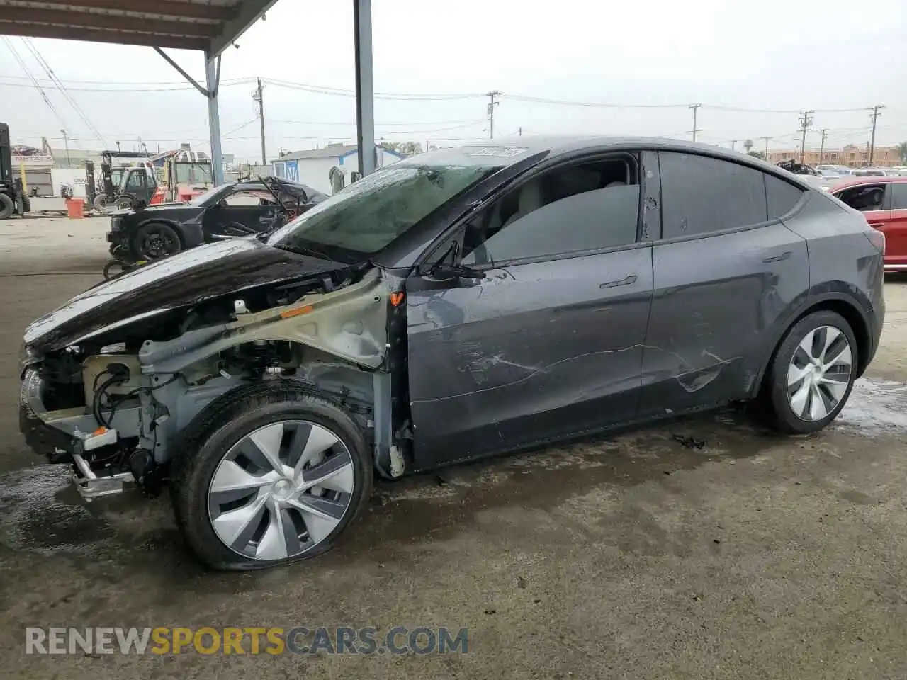 1 Photograph of a damaged car 7SAYGDED7RF042278 TESLA MODEL Y 2024
