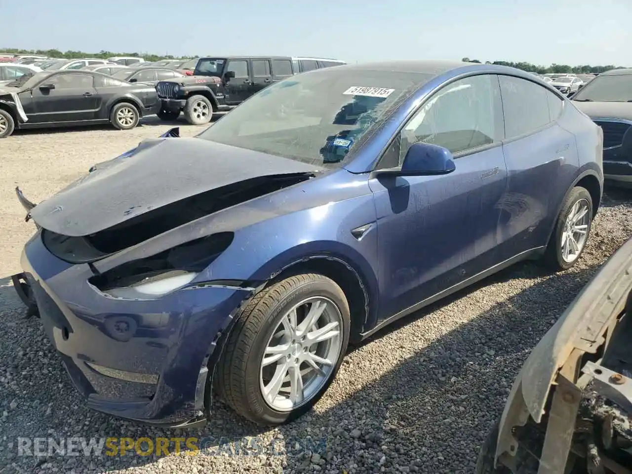1 Photograph of a damaged car 7SAYGDED7RF043835 TESLA MODEL Y 2024