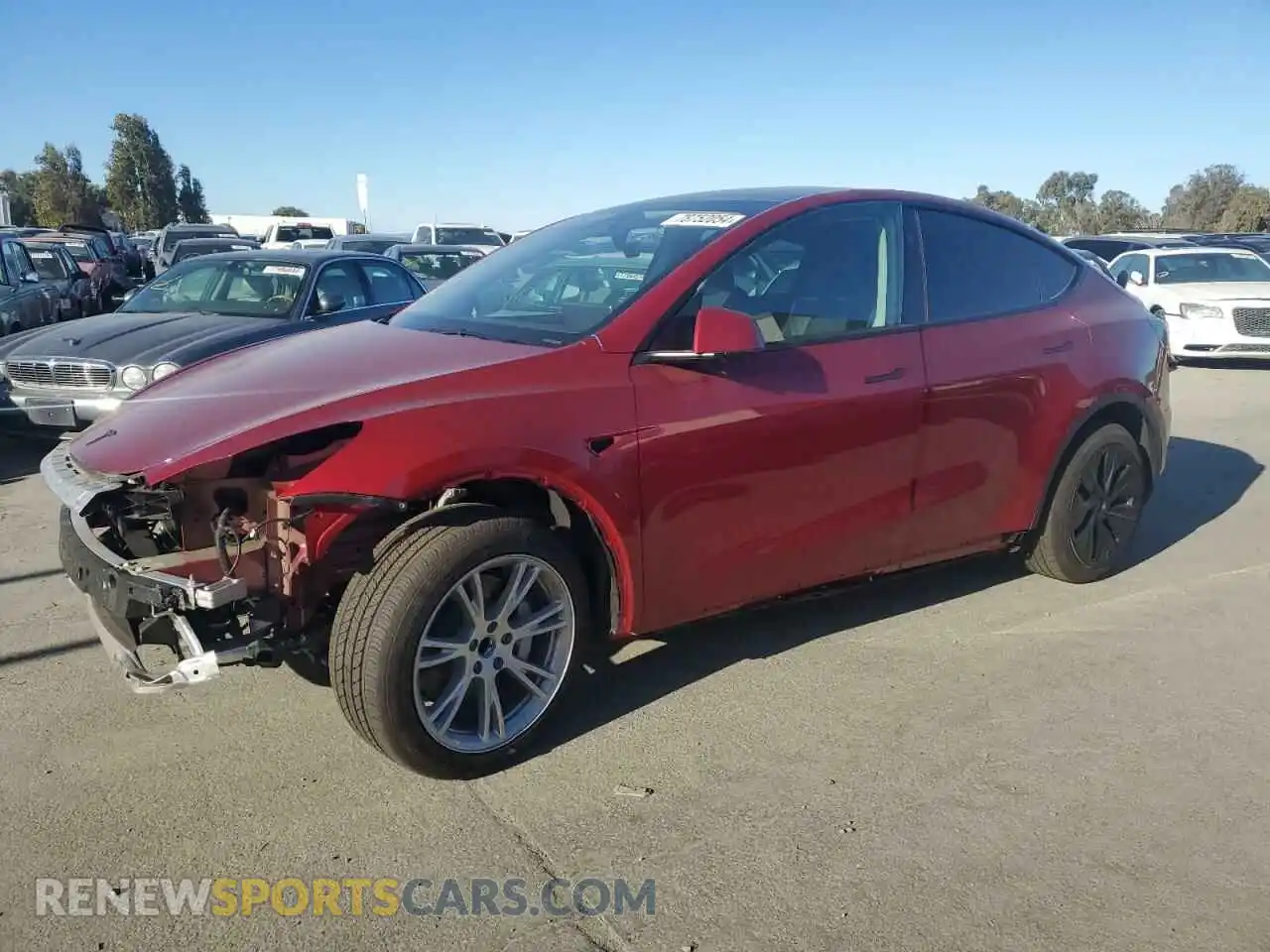1 Photograph of a damaged car 7SAYGDED7RF052678 TESLA MODEL Y 2024