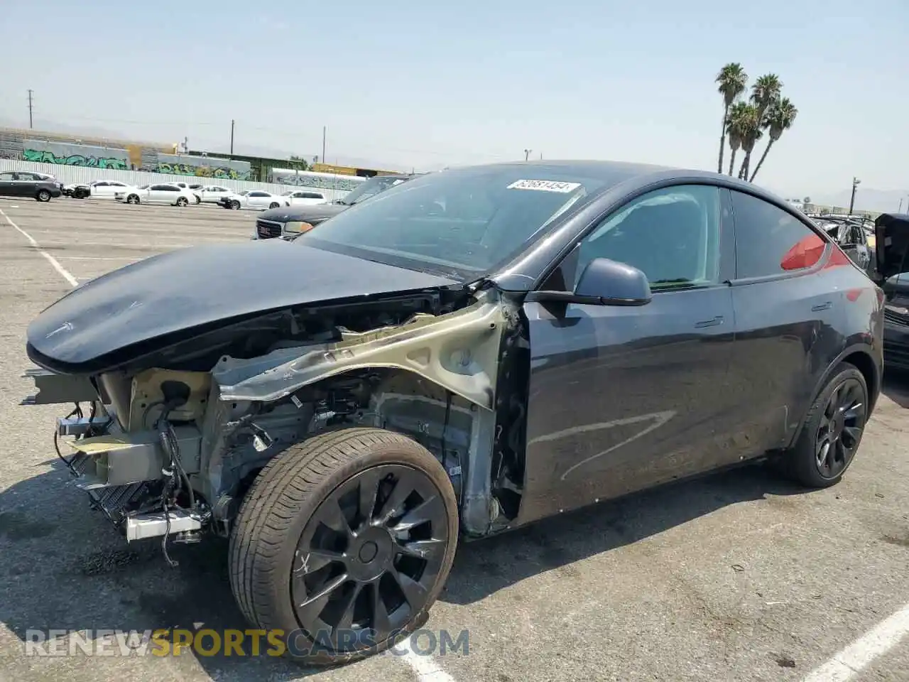 1 Photograph of a damaged car 7SAYGDED7RF054334 TESLA MODEL Y 2024