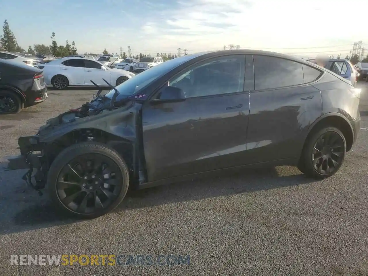 1 Photograph of a damaged car 7SAYGDED7RF056973 TESLA MODEL Y 2024