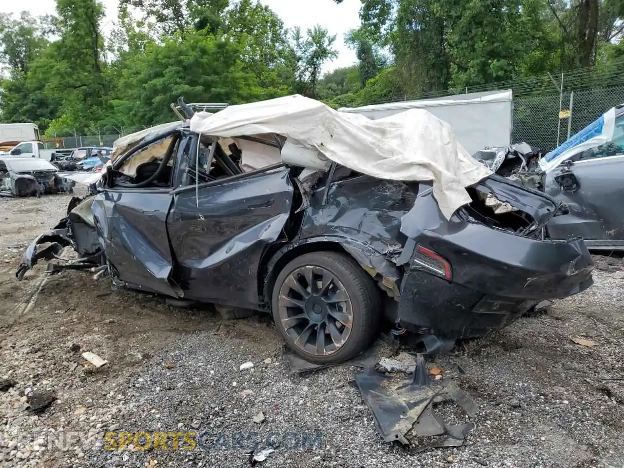 2 Photograph of a damaged car 7SAYGDED7RF095594 TESLA MODEL Y 2024