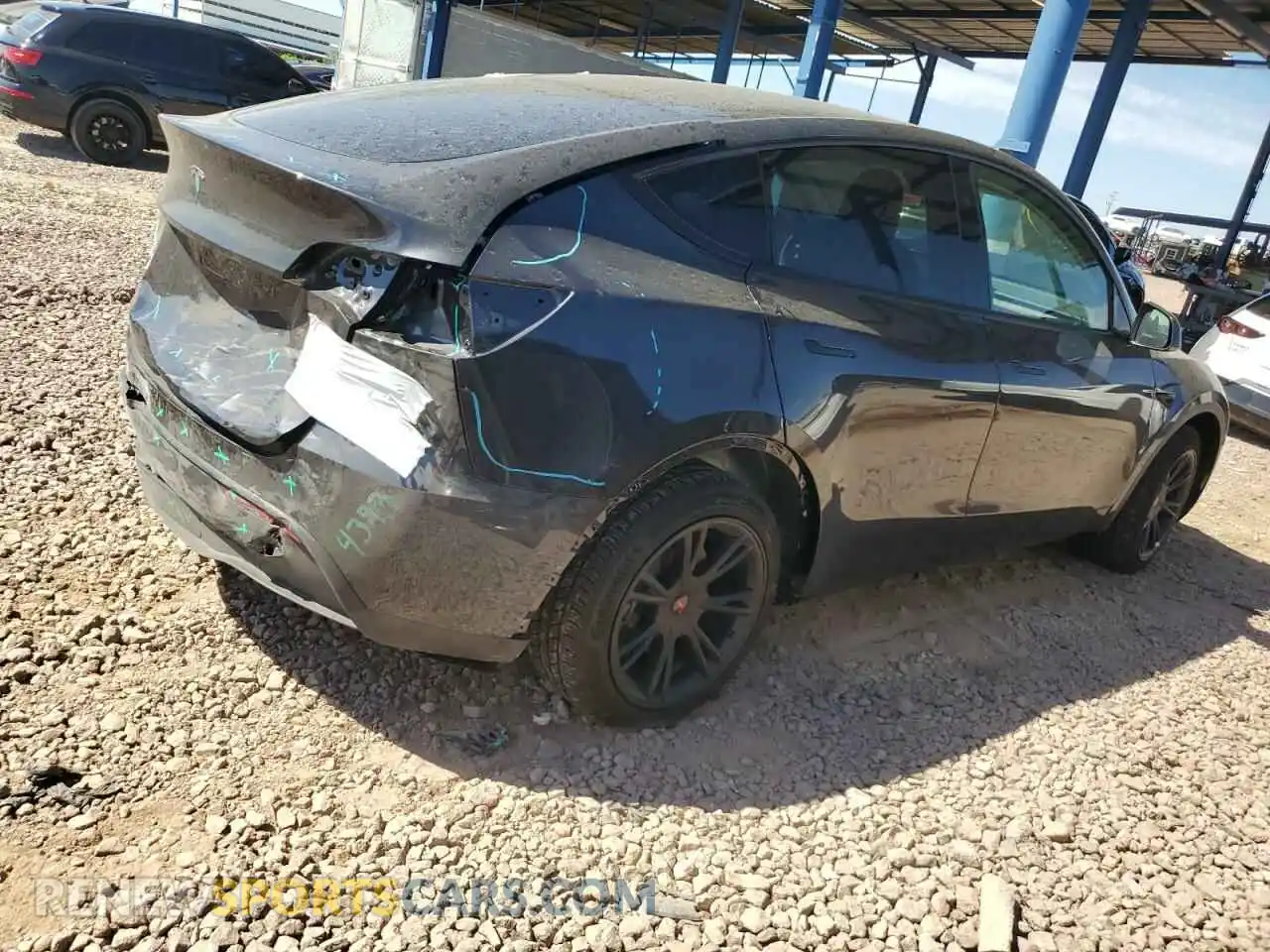 3 Photograph of a damaged car 7SAYGDED7RF119733 TESLA MODEL Y 2024