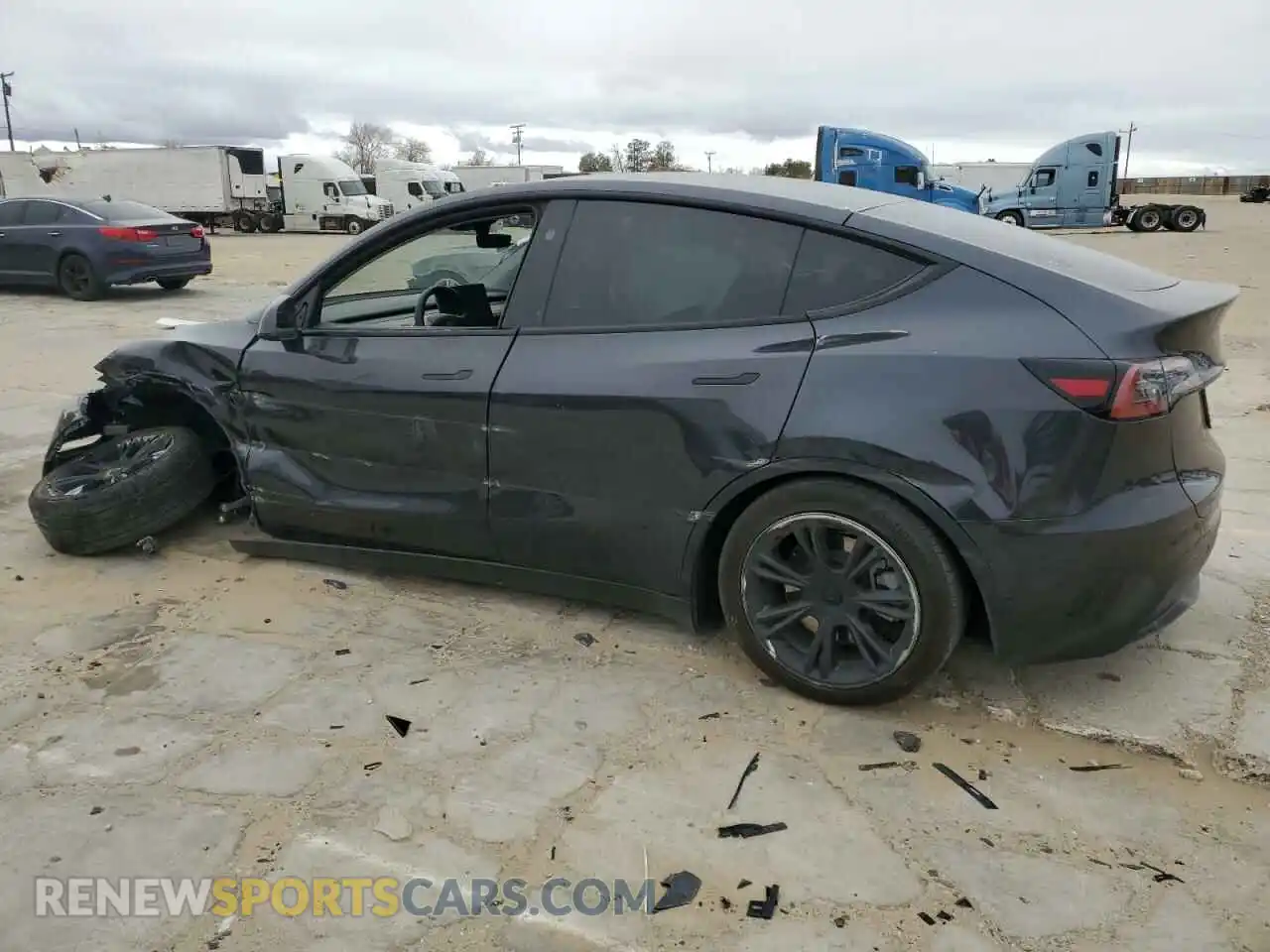 2 Photograph of a damaged car 7SAYGDED8RF039678 TESLA MODEL Y 2024