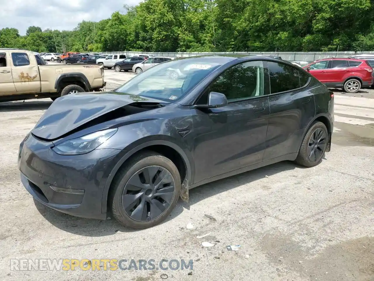 1 Photograph of a damaged car 7SAYGDED8RF193677 TESLA MODEL Y 2024