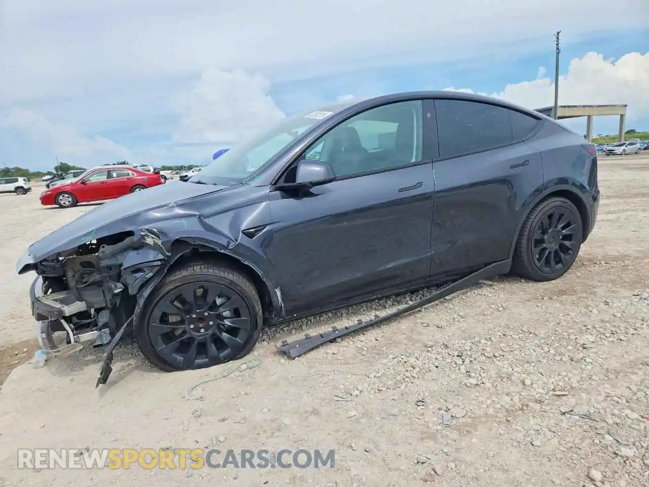 1 Photograph of a damaged car 7SAYGDED9RF056098 TESLA MODEL Y 2024