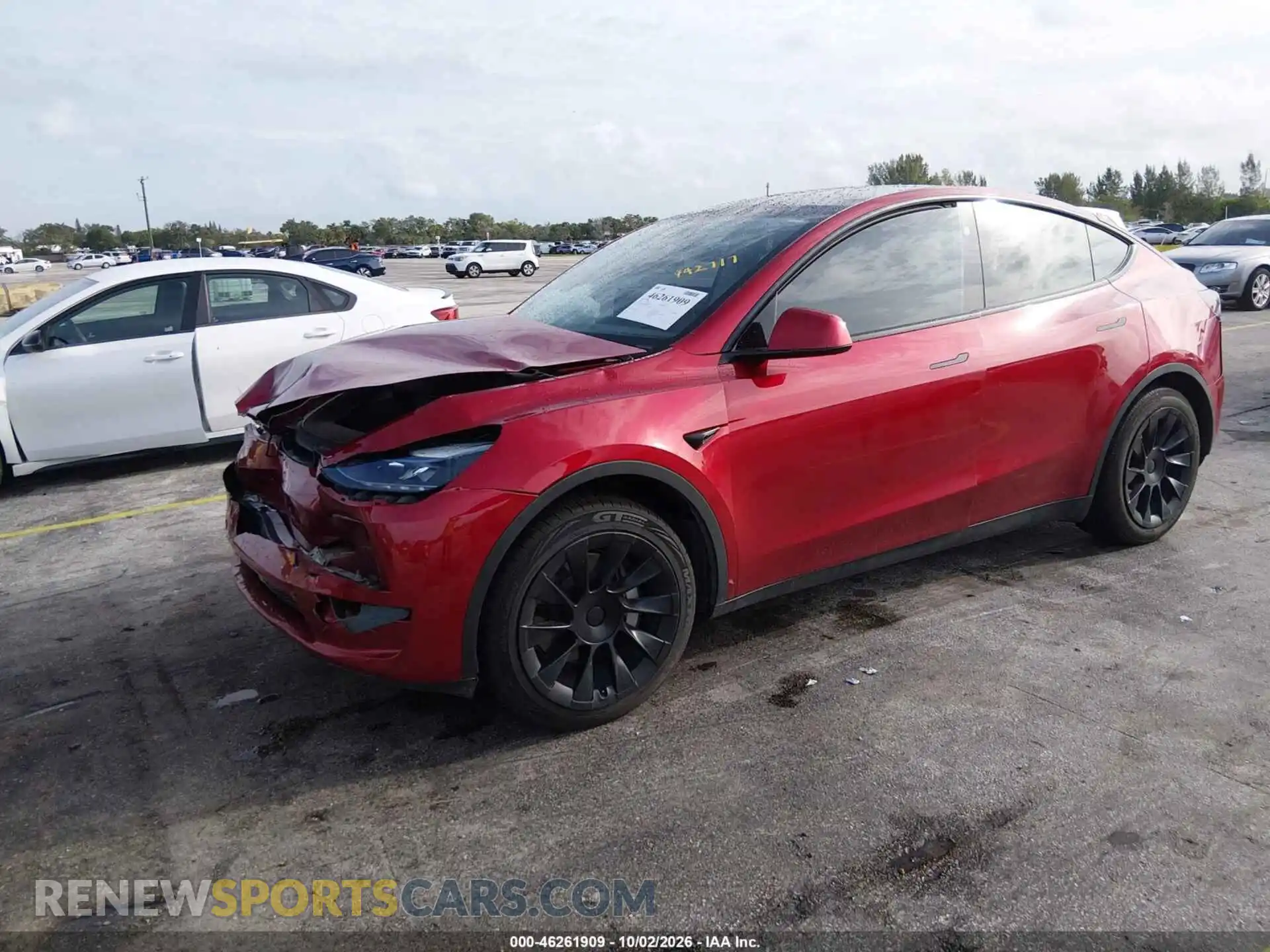 2 fotografías del automóvil dañado 7SAYGDED9RF092292 TESLA MODEL Y 2024