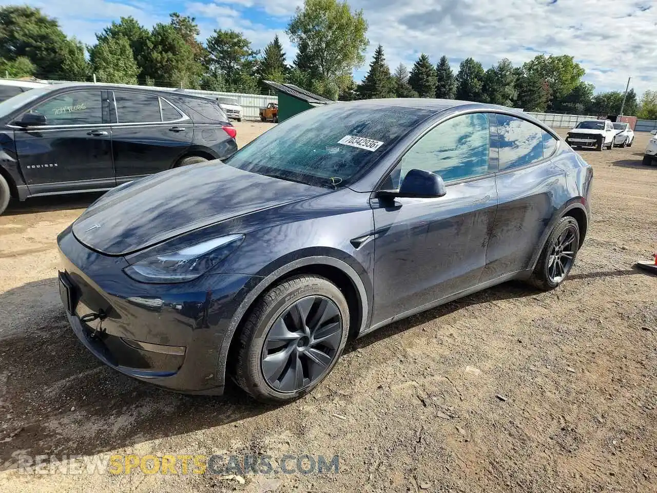 1 Photograph of a damaged car 7SAYGDED9RF186124 TESLA MODEL Y 2024