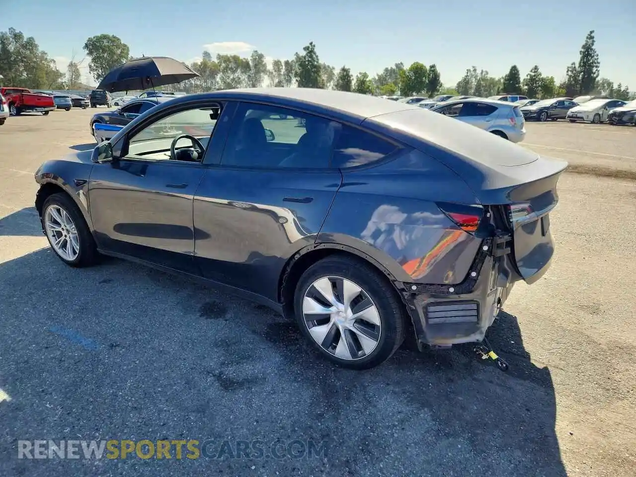 2 fotografías del automóvil dañado 7SAYGDEDXRF001935 TESLA MODEL Y 2024