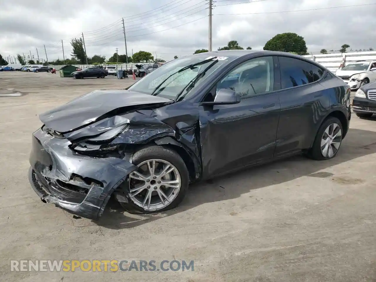 1 Photograph of a damaged car 7SAYGDEDXRF049810 TESLA MODEL Y 2024