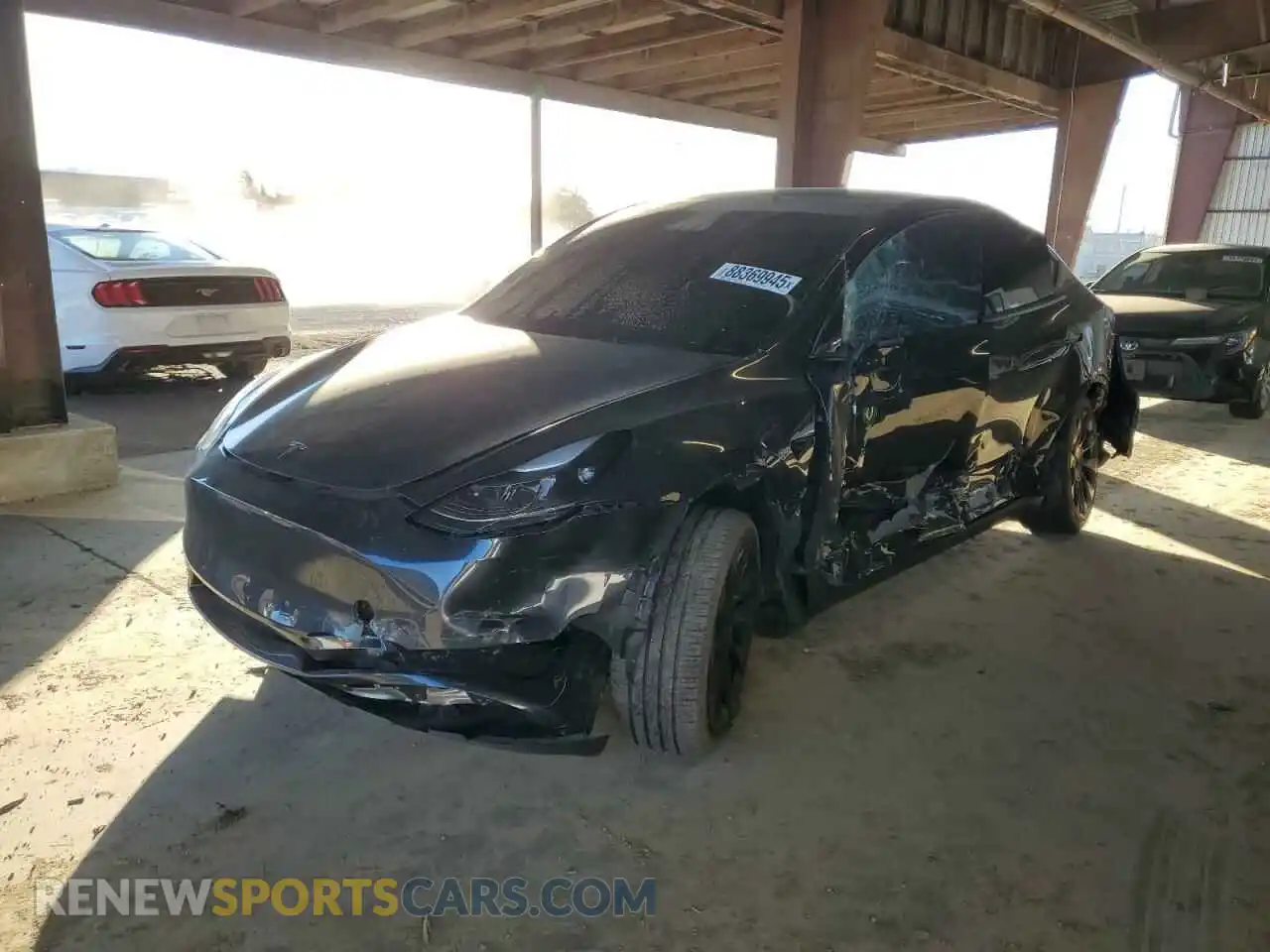 1 Photograph of a damaged car 7SAYGDEE0RF006750 TESLA MODEL Y 2024