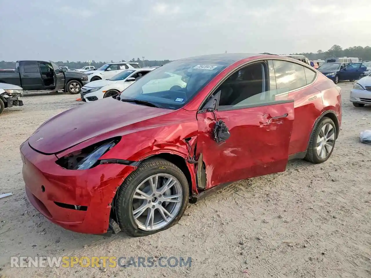 1 Photograph of a damaged car 7SAYGDEE2RA225271 TESLA MODEL Y 2024