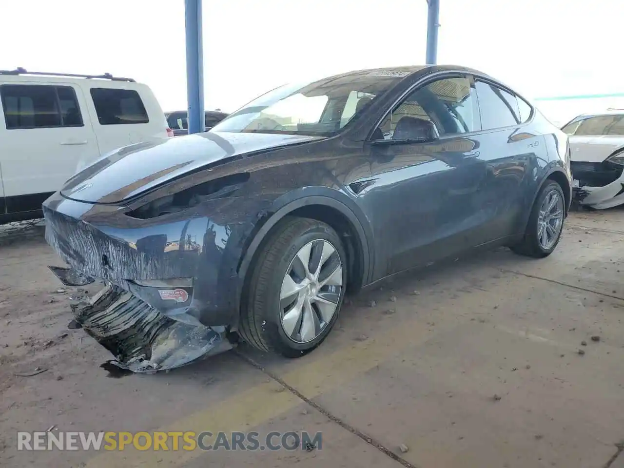 1 Photograph of a damaged car 7SAYGDEE3RA235002 TESLA MODEL Y 2024