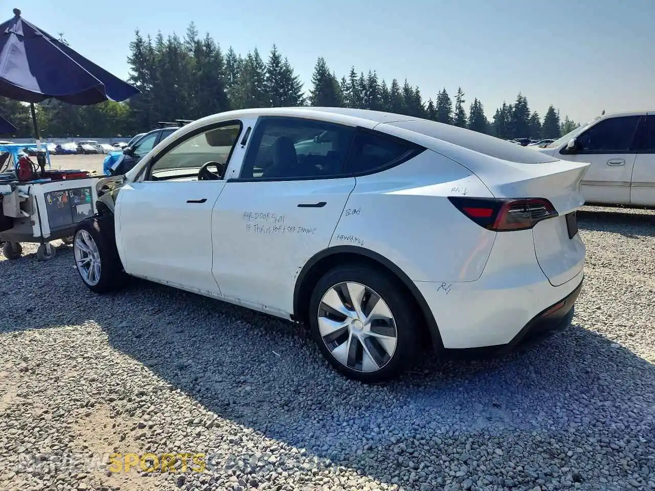 2 Photograph of a damaged car 7SAYGDEE3RF075495 TESLA MODEL Y 2024