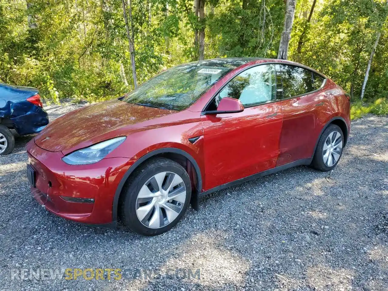 1 Photograph of a damaged car 7SAYGDEE3RF081071 TESLA MODEL Y 2024