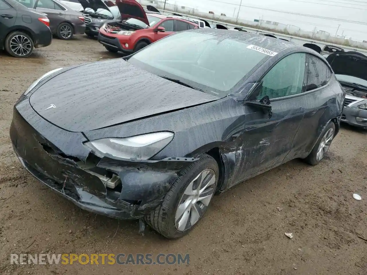 1 Photograph of a damaged car 7SAYGDEE3RF993456 TESLA MODEL Y 2024