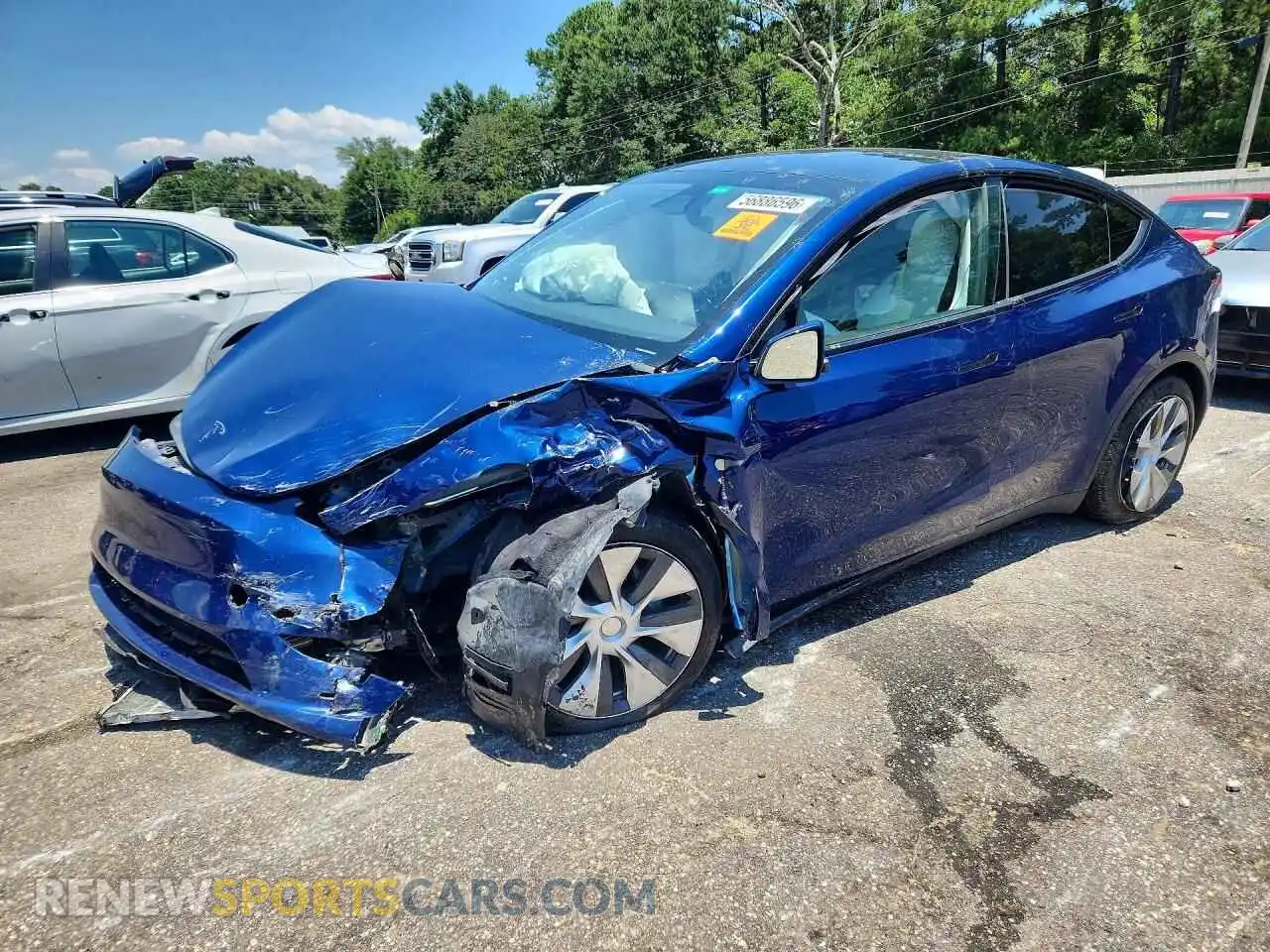 1 Photograph of a damaged car 7SAYGDEE4RA236031 TESLA MODEL Y 2024