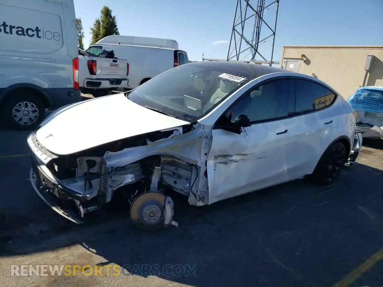 1 Photograph of a damaged car 7SAYGDEE4RF982546 TESLA MODEL Y 2024