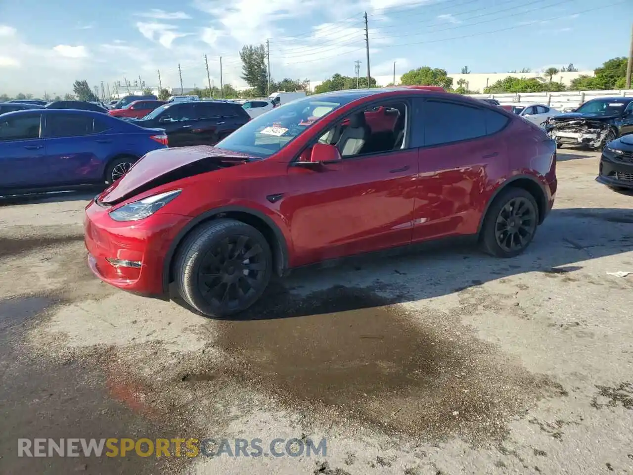 1 Photograph of a damaged car 7SAYGDEE5RA222011 TESLA MODEL Y 2024