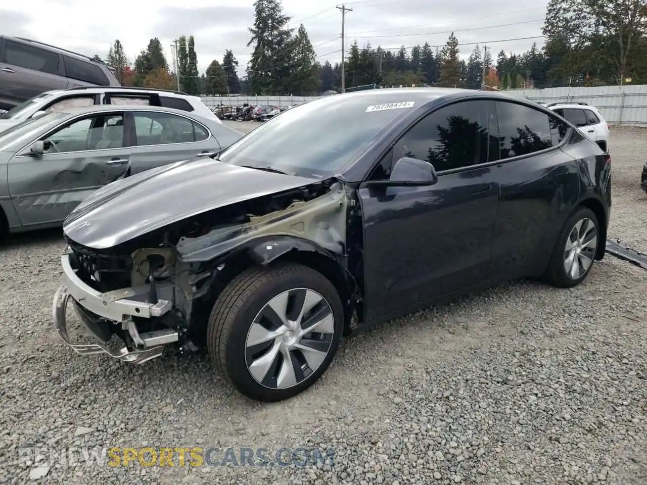1 Photograph of a damaged car 7SAYGDEE6RF013587 TESLA MODEL Y 2024