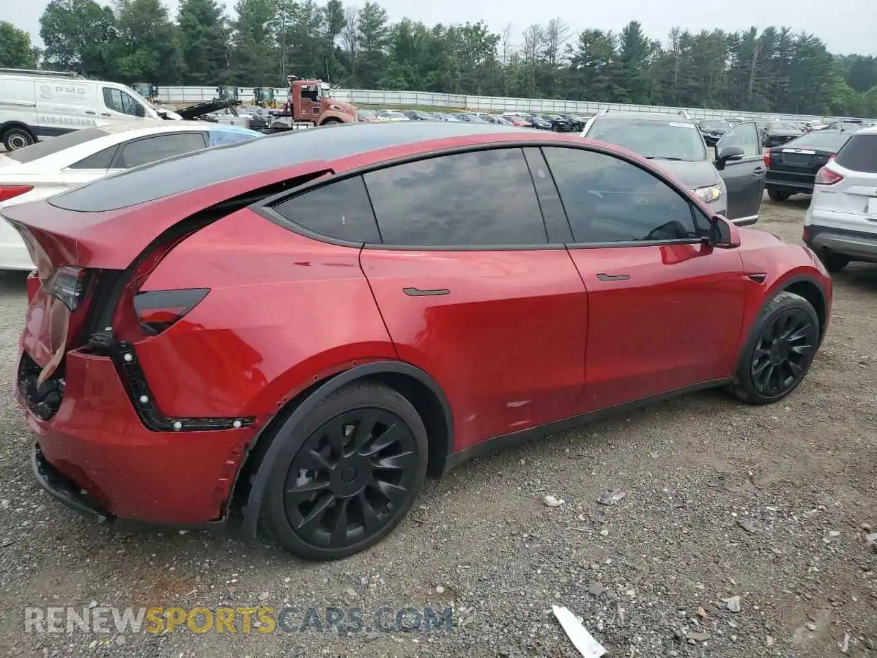 3 Photograph of a damaged car 7SAYGDEE6RF043608 TESLA MODEL Y 2024