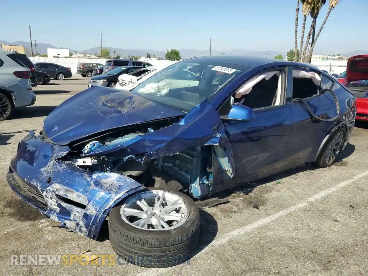 1 Photograph of a damaged car 7SAYGDEE7RA214783 TESLA MODEL Y 2024