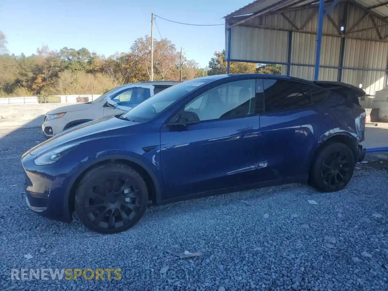 1 Photograph of a damaged car 7SAYGDEE7RA221460 TESLA MODEL Y 2024