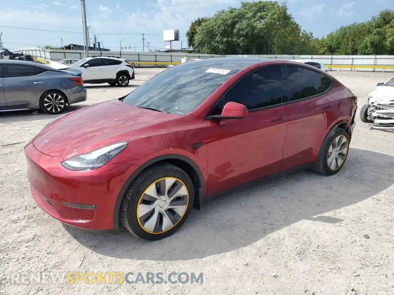 1 Photograph of a damaged car 7SAYGDEE7RA232569 TESLA MODEL Y 2024