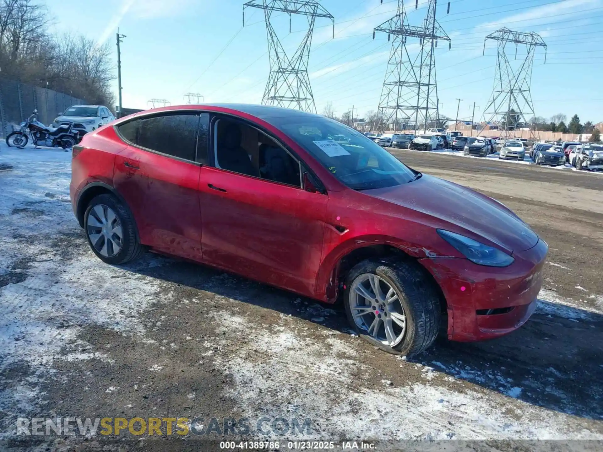 1 Photograph of a damaged car 7SAYGDEE7RA261604 TESLA MODEL Y 2024