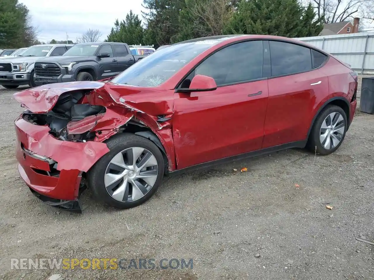 1 Photograph of a damaged car 7SAYGDEE7RA272439 TESLA MODEL Y 2024